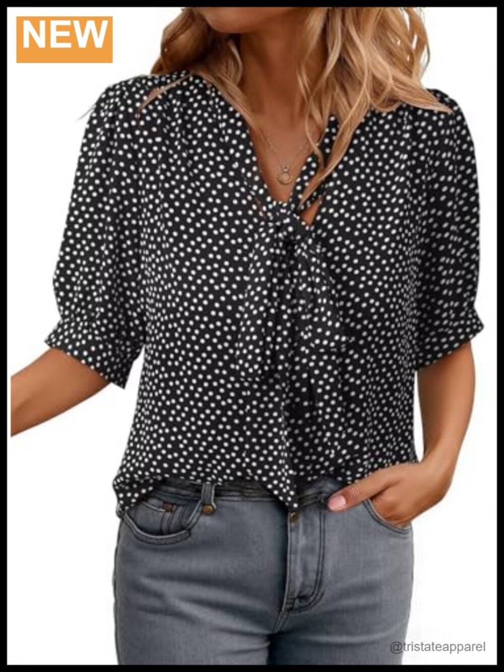 Dokotoo Bow Tie Neck Short Sleeve Blouse Work Top Business Casual